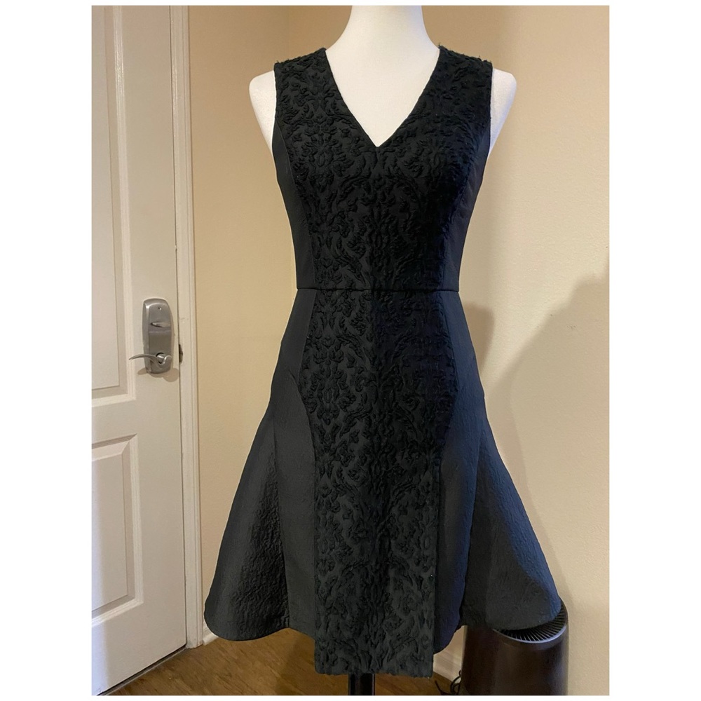 tibi Embroidered Little Black Dress